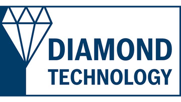 Logo of Diamond Technology with a stylized diamond in blue.
