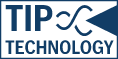 Logo of TIP Technology with blue lettering and stylized symbol.
