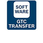Logo of GTC Transfer with blue background and white text.